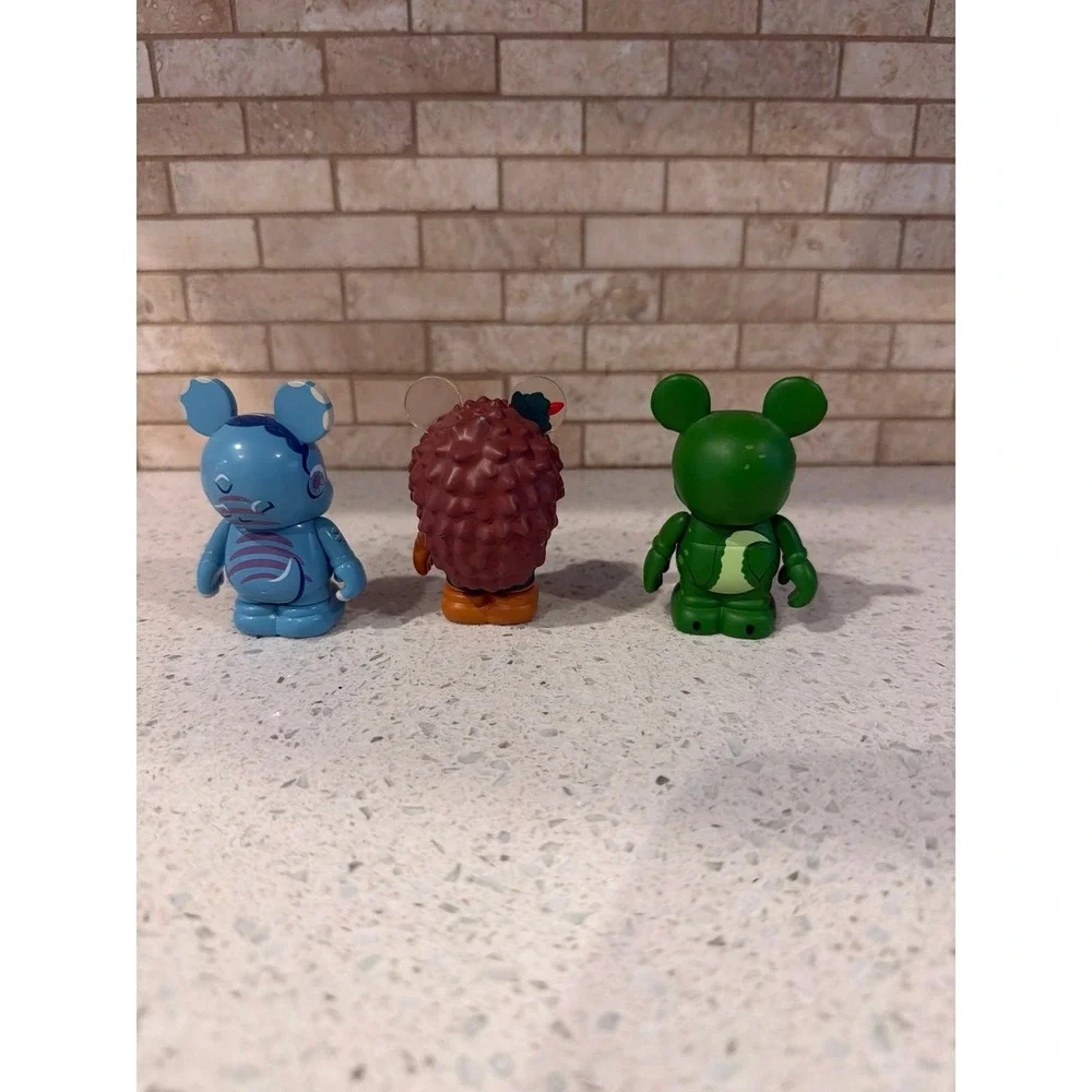 Disney Vinylmation Lot of 3 Pixar Toy Story Rex Brave Hedgehog & Blue Rhino
